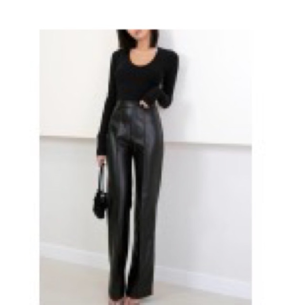 Commense Black Wide Leg Pants